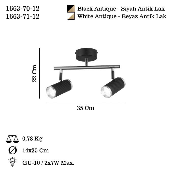 Opviq Lume - 70-12 Candelabro de Metal Negro y Antiguo Opviq Lume - 70-12 Candelabro de Metal Negro y Antiguo